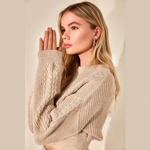 NWT Knitted Beige Cardigan Tank Joggers Set Small - Picture 3 of 6